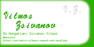 vilmos zsivanov business card